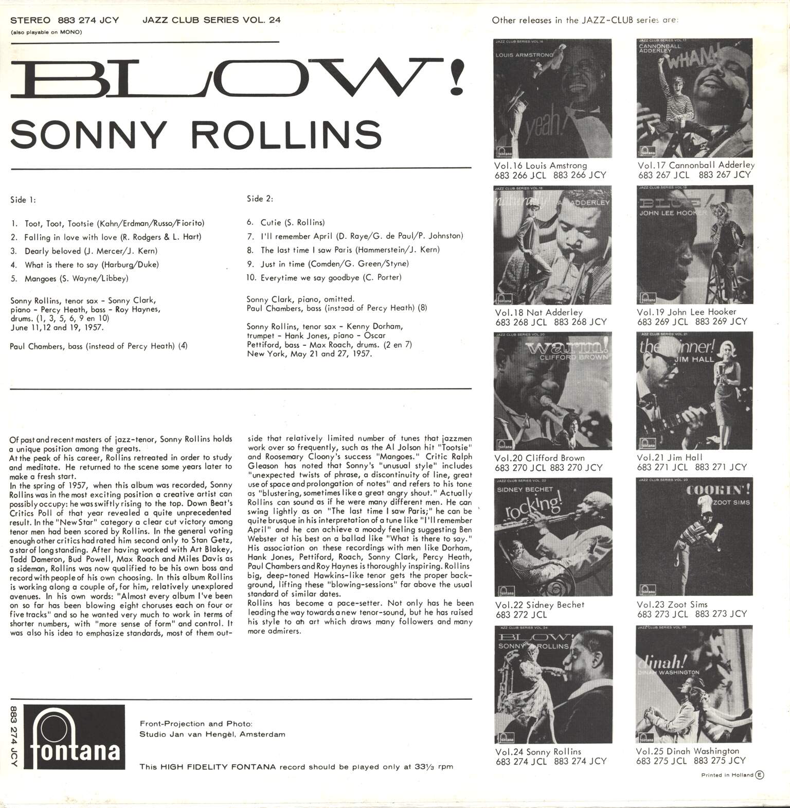Sonny Rollins: Blow!, 1×LP (Vinyl)