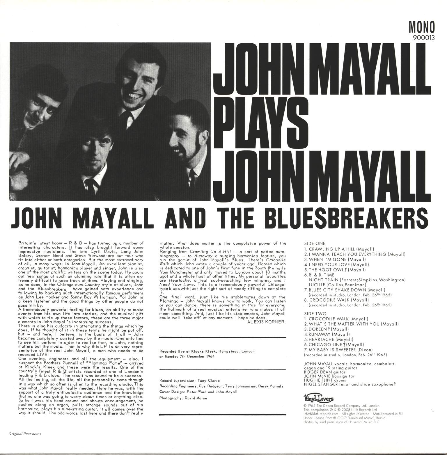 John Mayall: John Mayall Plays John Mayall, 1×LP (Vinyl)