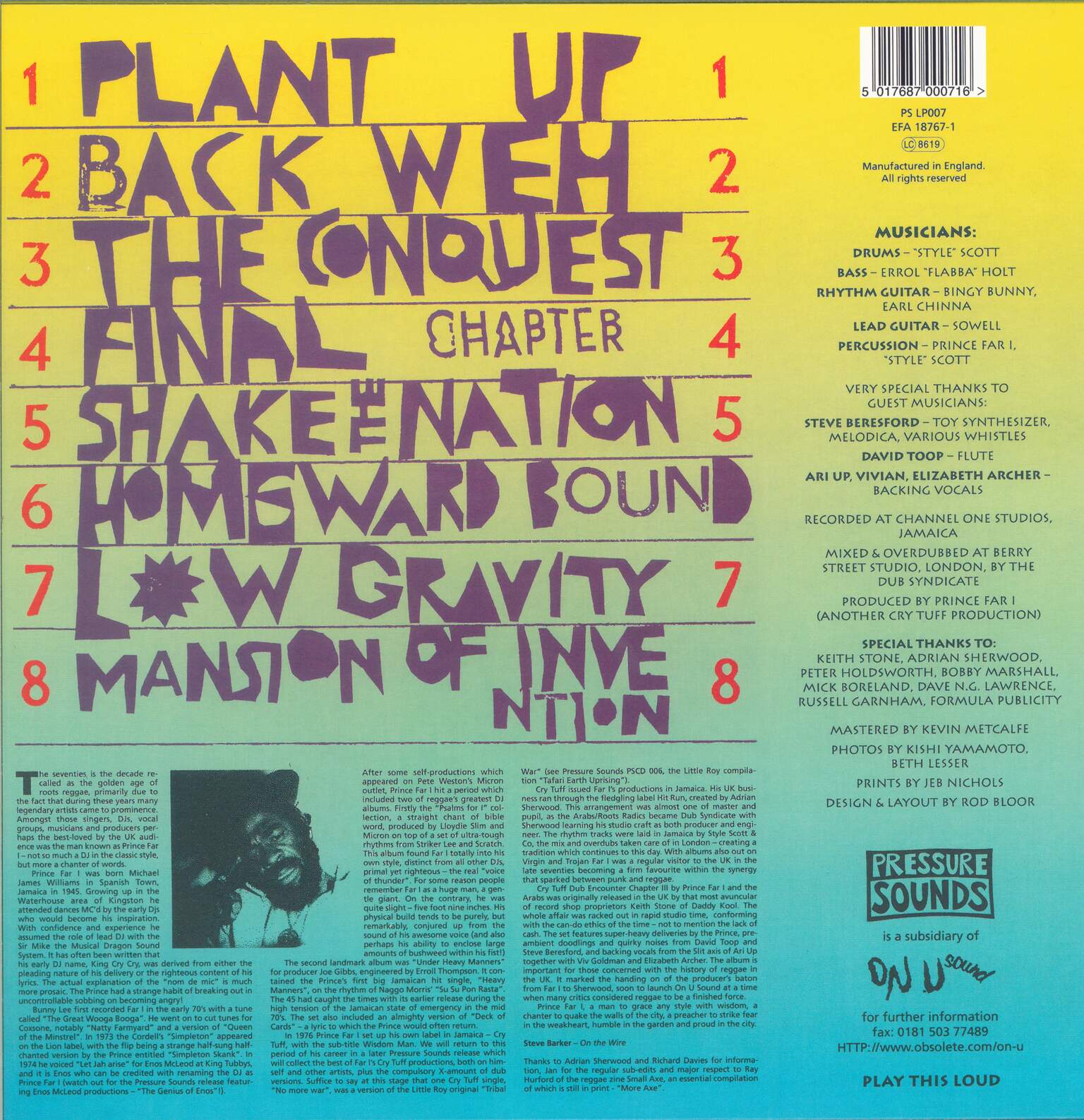 Prince Far I: Cry Tuff Dub Encounter Chapter 3, 1×LP (Vinyl)