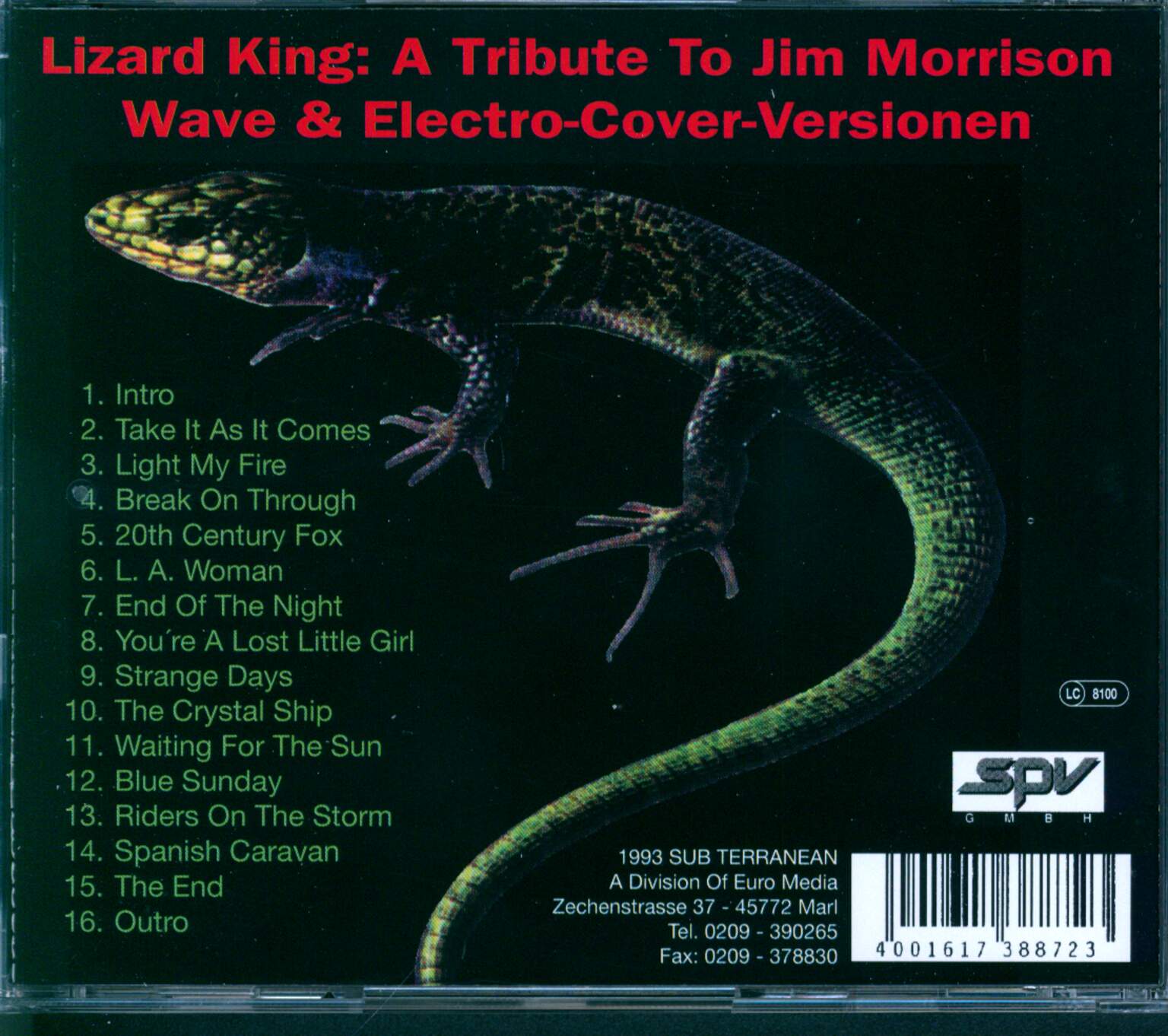 Various: Lizard King: A Tribute To Jim Morrison, 1×CD