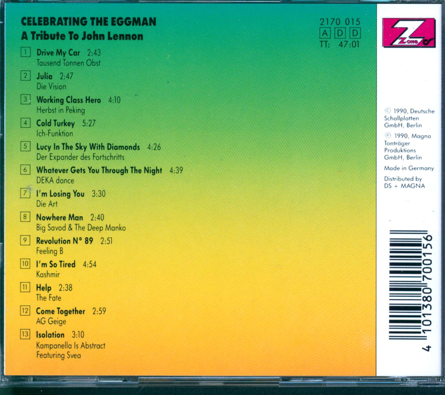 Various: Celebrating The Eggman: A Tribute To John Lennon, 1×CD