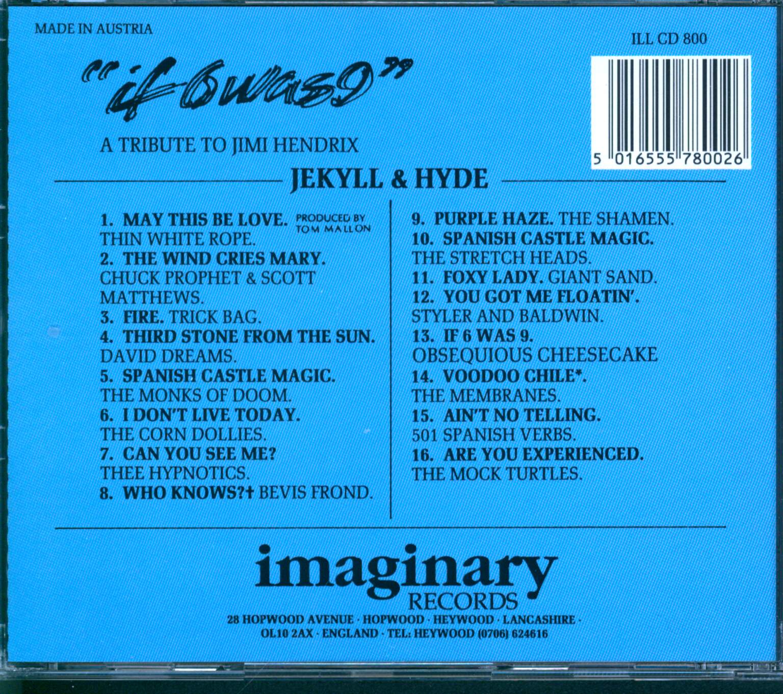 Various: If 6 Was 9 - A Tribute To Jimi Hendrix, 1×CD