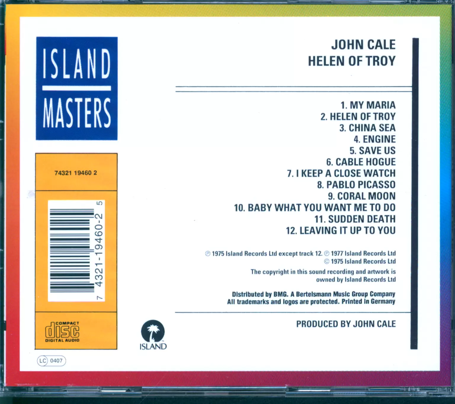 John Cale: Helen Of Troy, 1×CD