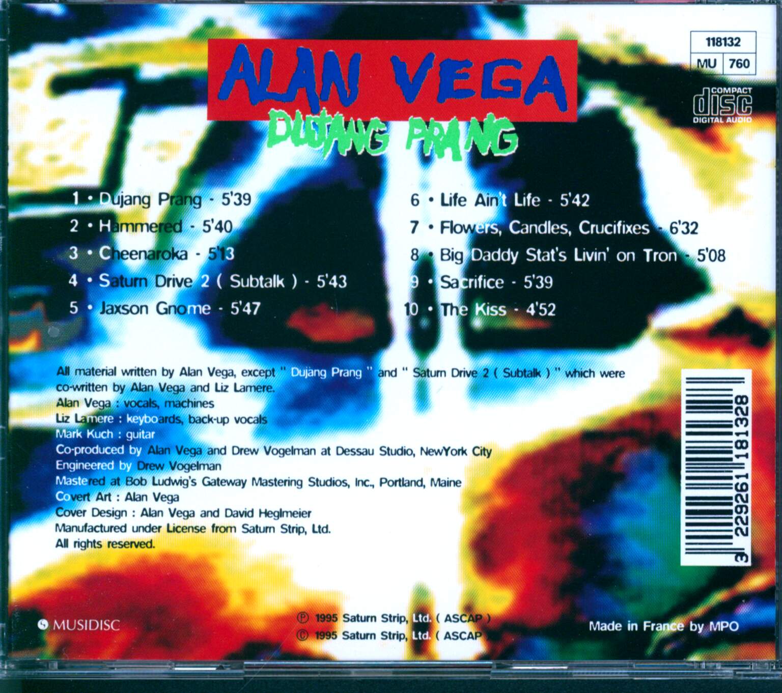 Alan Vega: Dujang Prang, 1×CD
