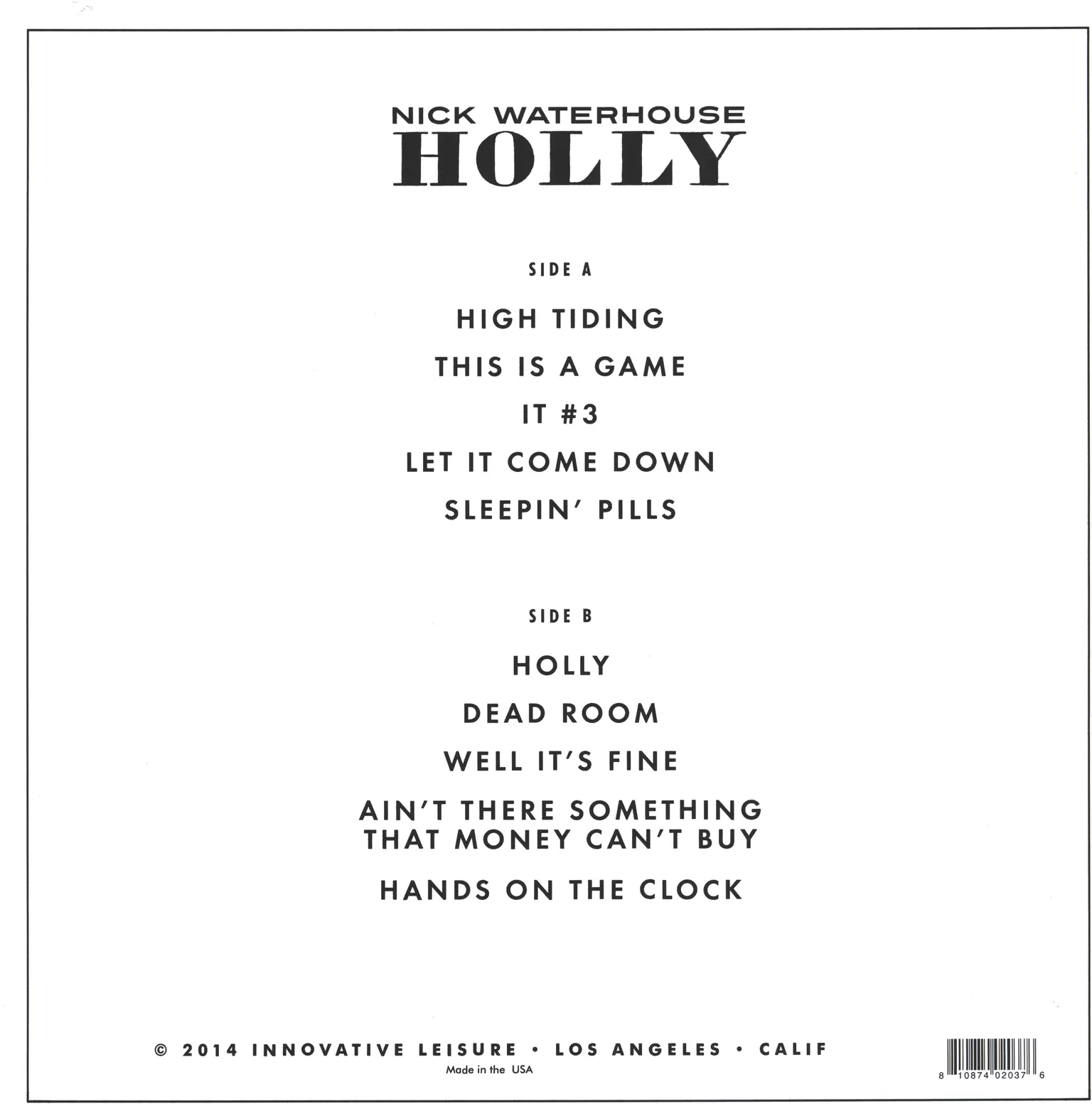 Nick Waterhouse: Holly, 1×LP (Vinyl)
