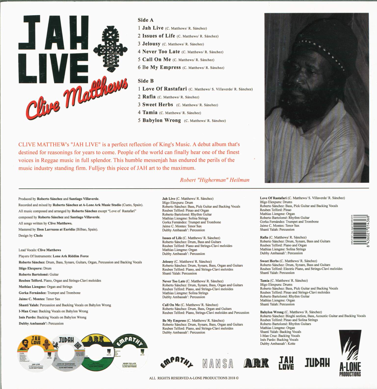 Clive Matthews: Jah Live, 1×LP (Vinyl)