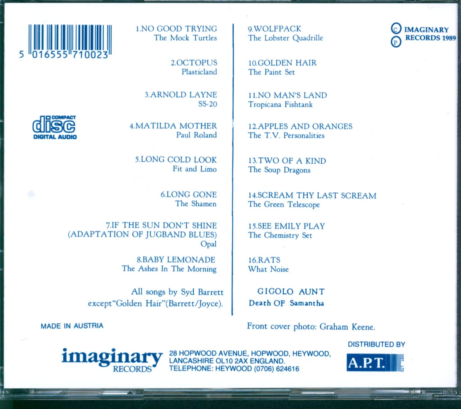 Various: Beyond The Wildwood - A Tribute To Syd Barrett, 1×CD