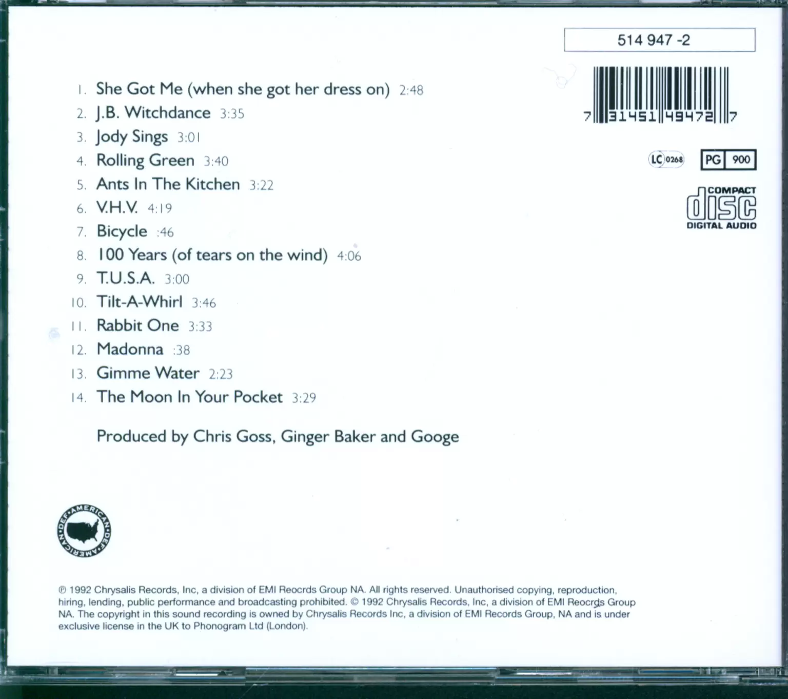 Masters Of Reality: Sunrise On The Sufferbus, 1×CD