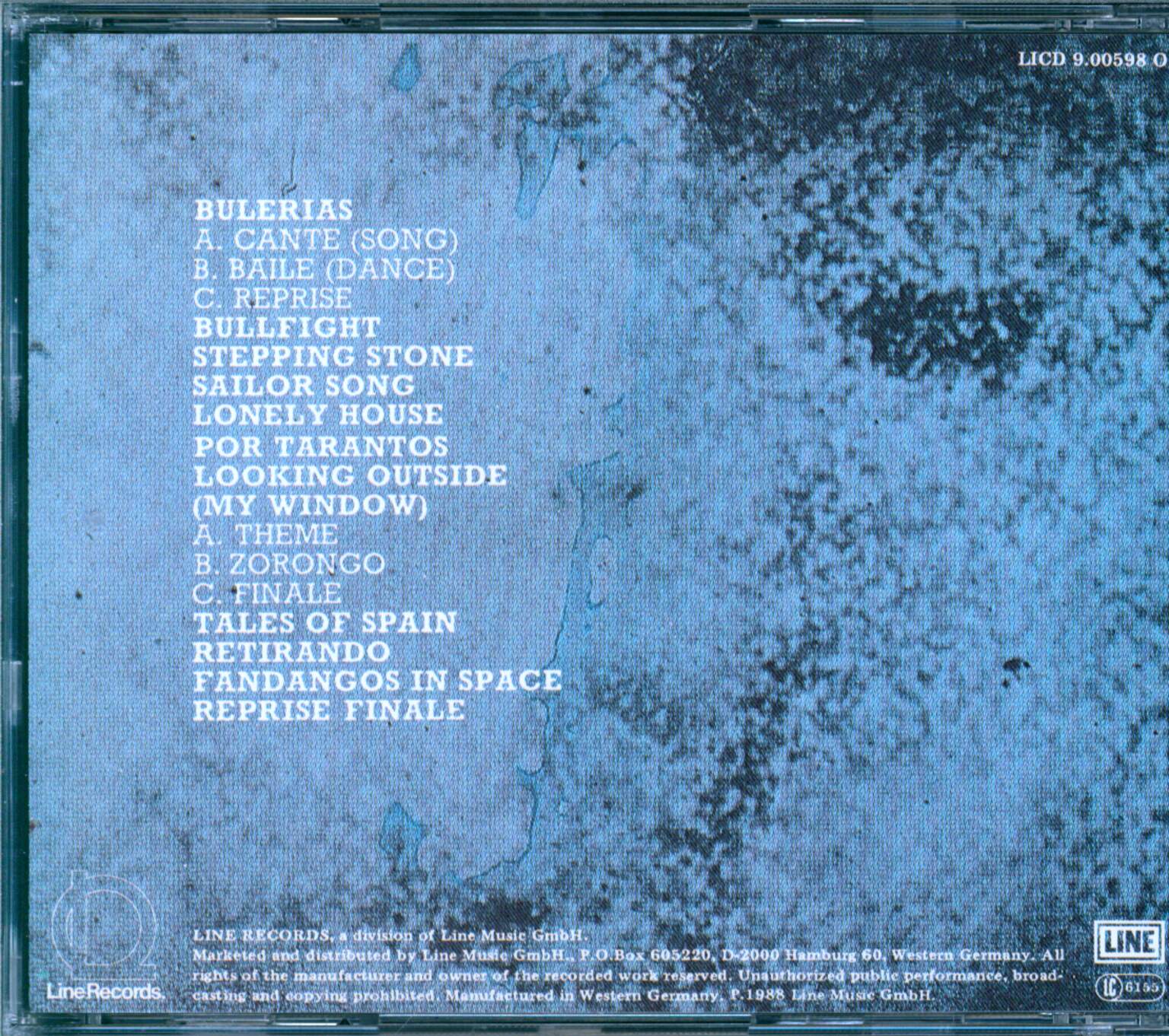 Carmen: Fandangos In Space, 1×CD