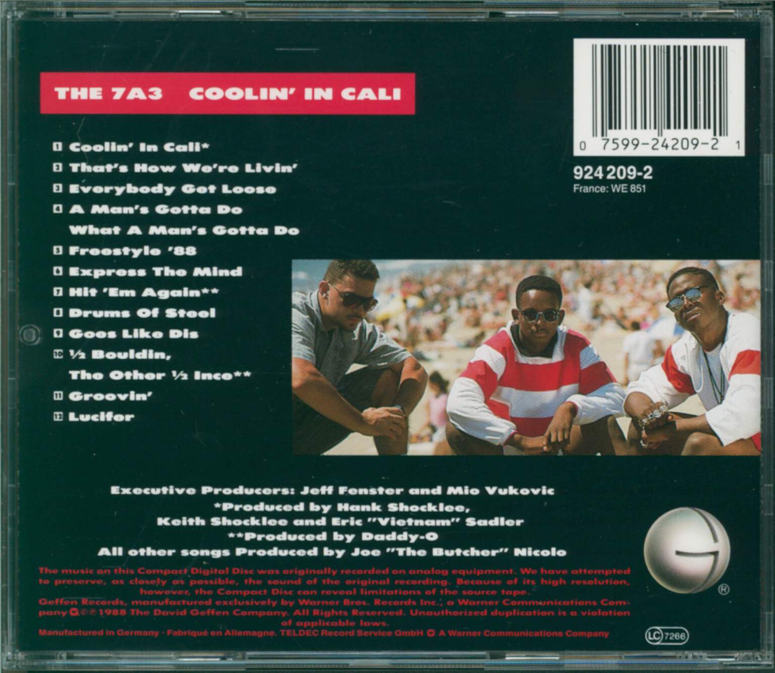 7a3: Coolin' In Cali, 1×CD