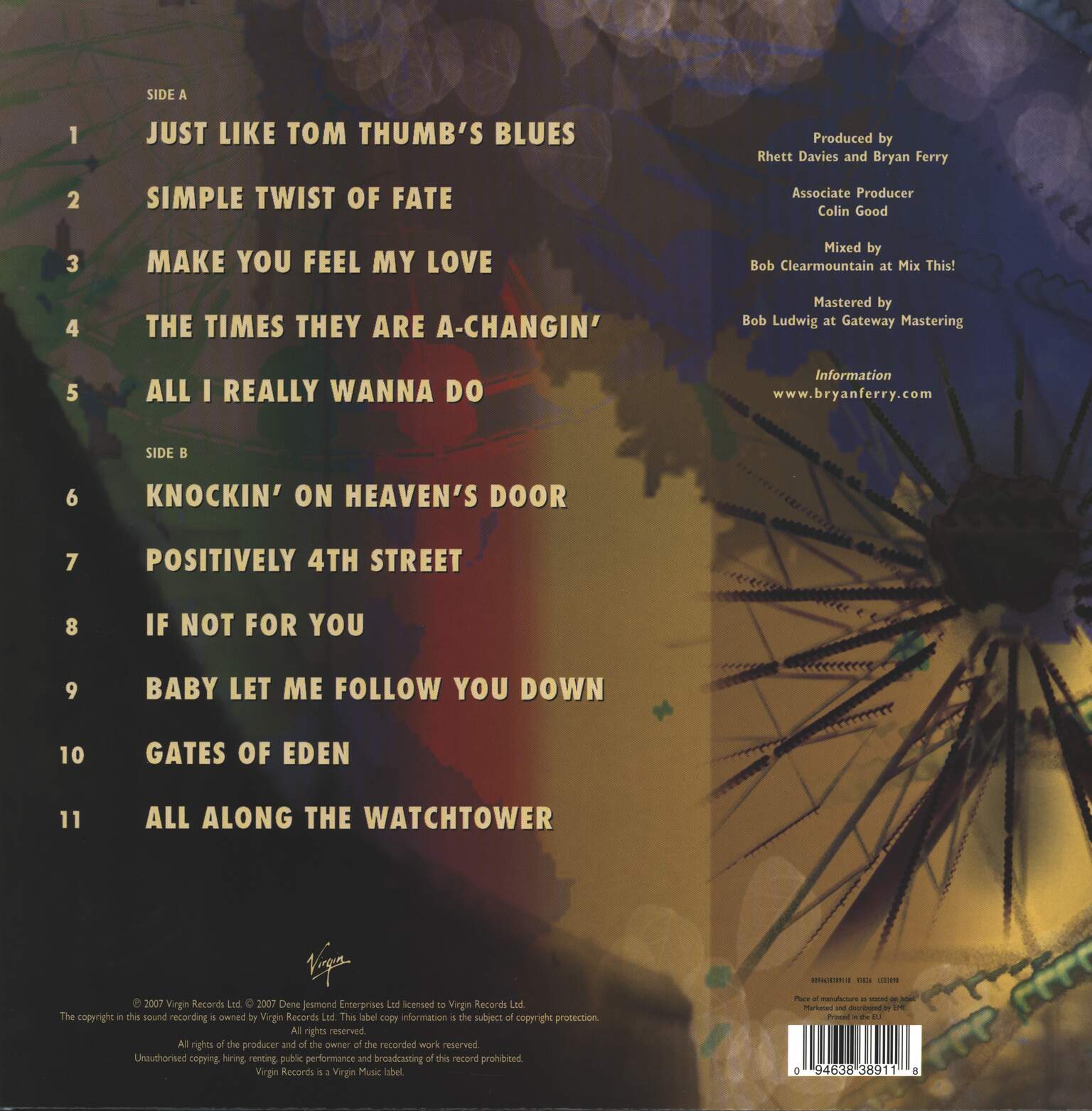 Bryan Ferry: Dylanesque, 1×LP (Vinyl)