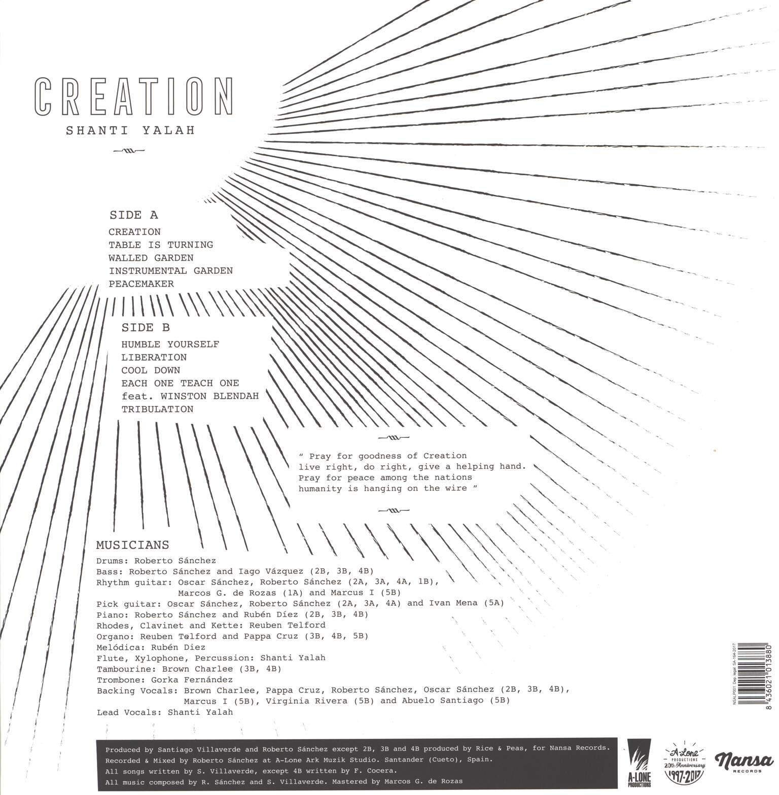 Shanti Yalah: Creation, 1×LP (Vinyl)