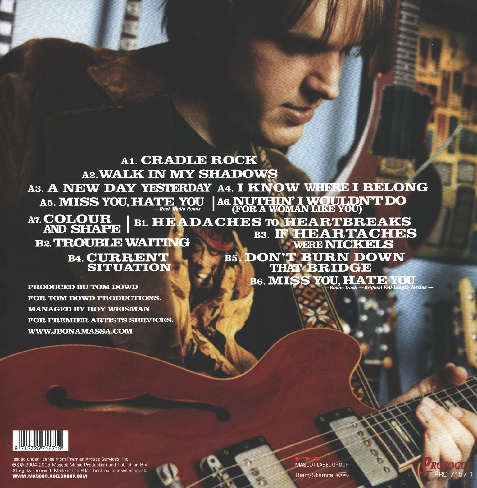 Joe Bonamassa: A New Day Yesterday, 1×LP (Vinyl)