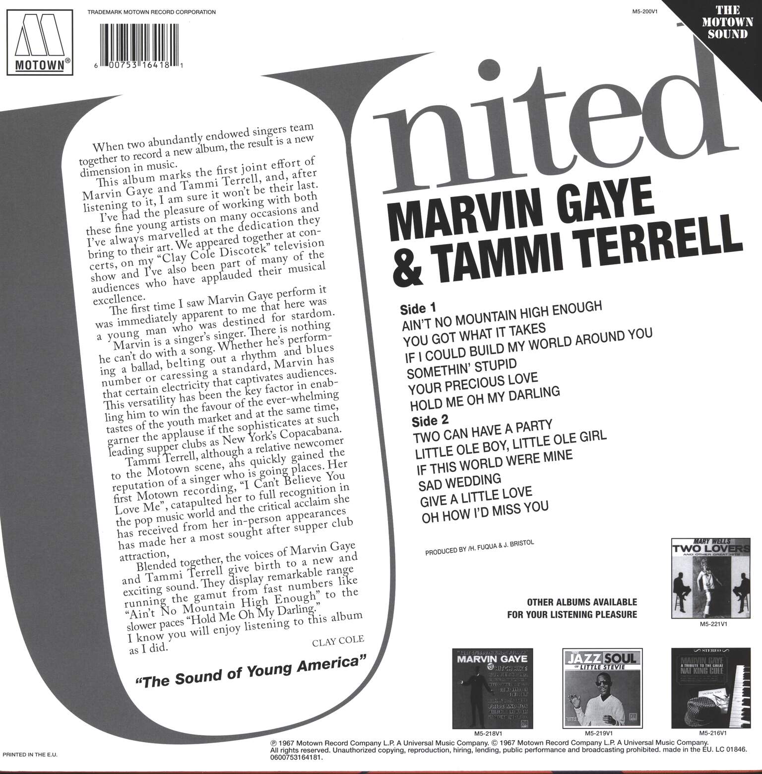 Marvin Gaye & Tammi Terrell: United, 1×LP (Vinyl)