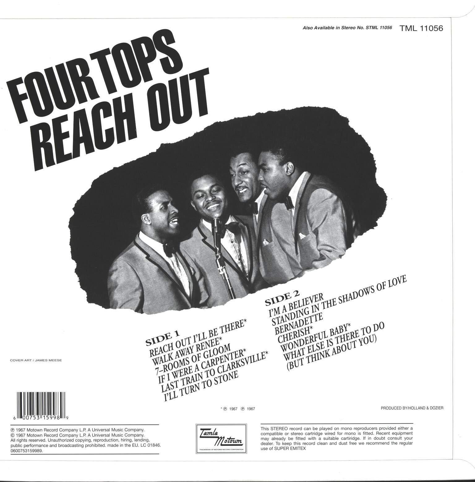 Four Tops: Reach Out, 1×LP (Vinyl)