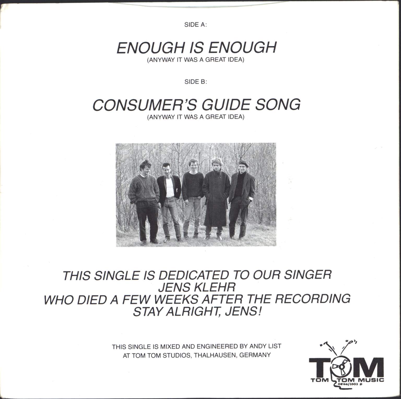 Anyway It Was A Great Idea: Enough Is Enough, 1×7" Single (Vinyl)