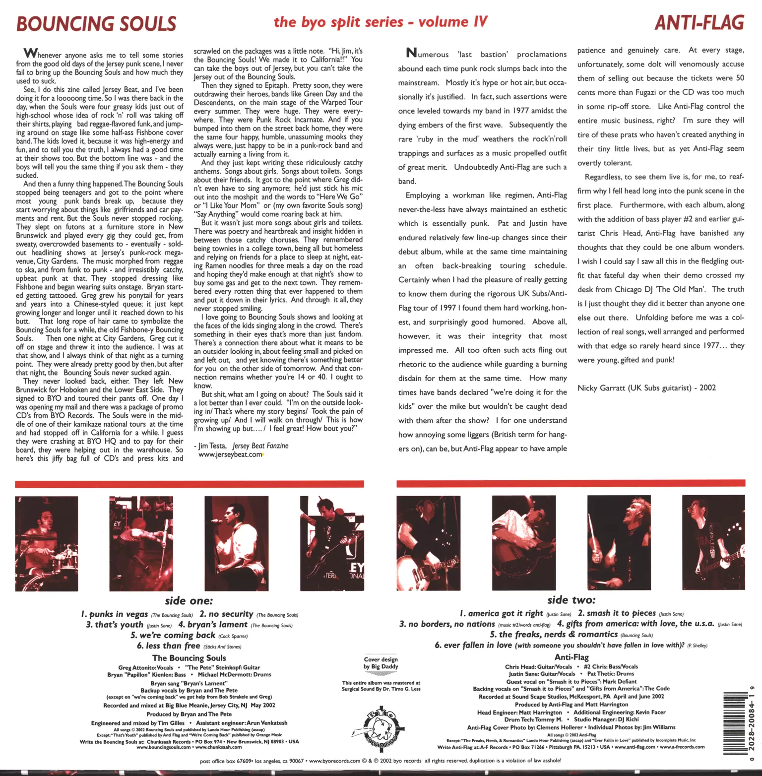 The Bouncing Souls: BYO Split Series / Volume IV, 1×LP (Vinyl)