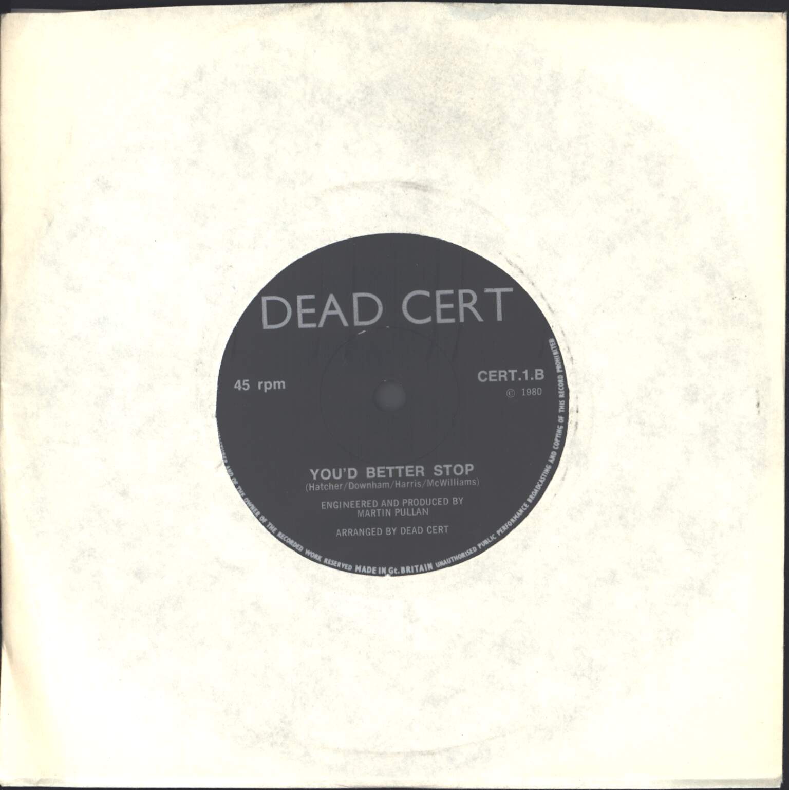 Dead Cert: Time Bomb, 1×7" Single (Vinyl)