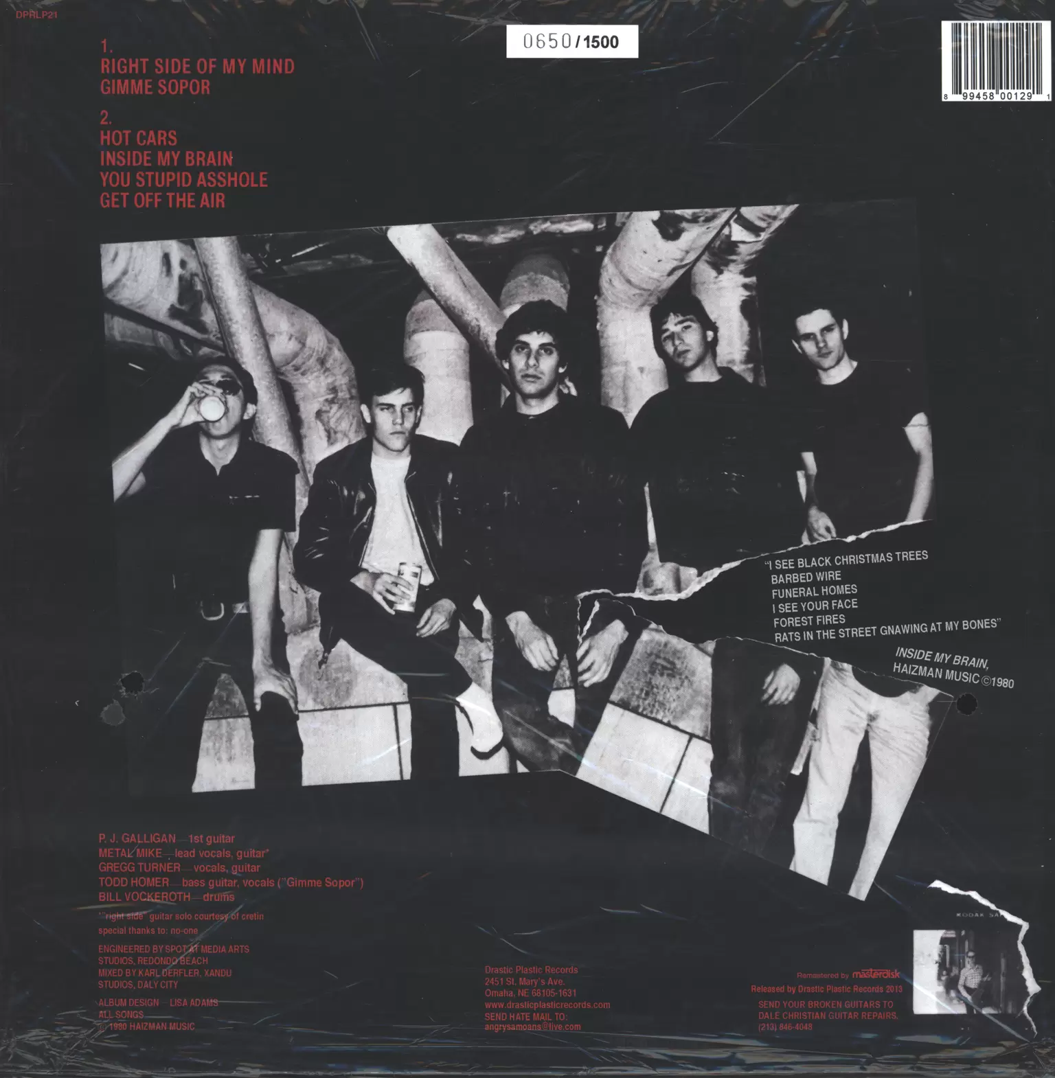 Angry Samoans: Inside My Brain, 1×LP (Vinyl)