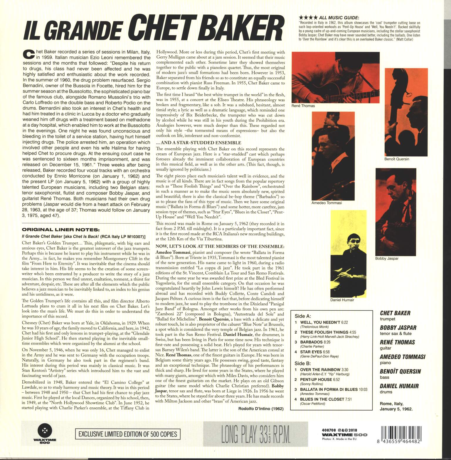 Chet Baker Sextet: Il Grande Chet Baker, 1×LP (Vinyl)
