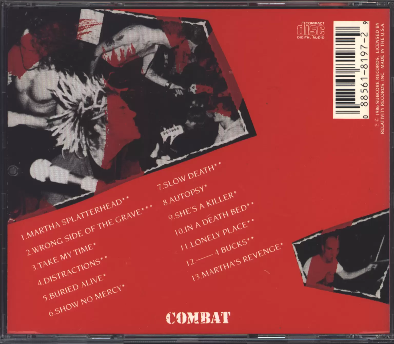 The Accüsed: The Return Of Martha Splatterhead, 1×CD