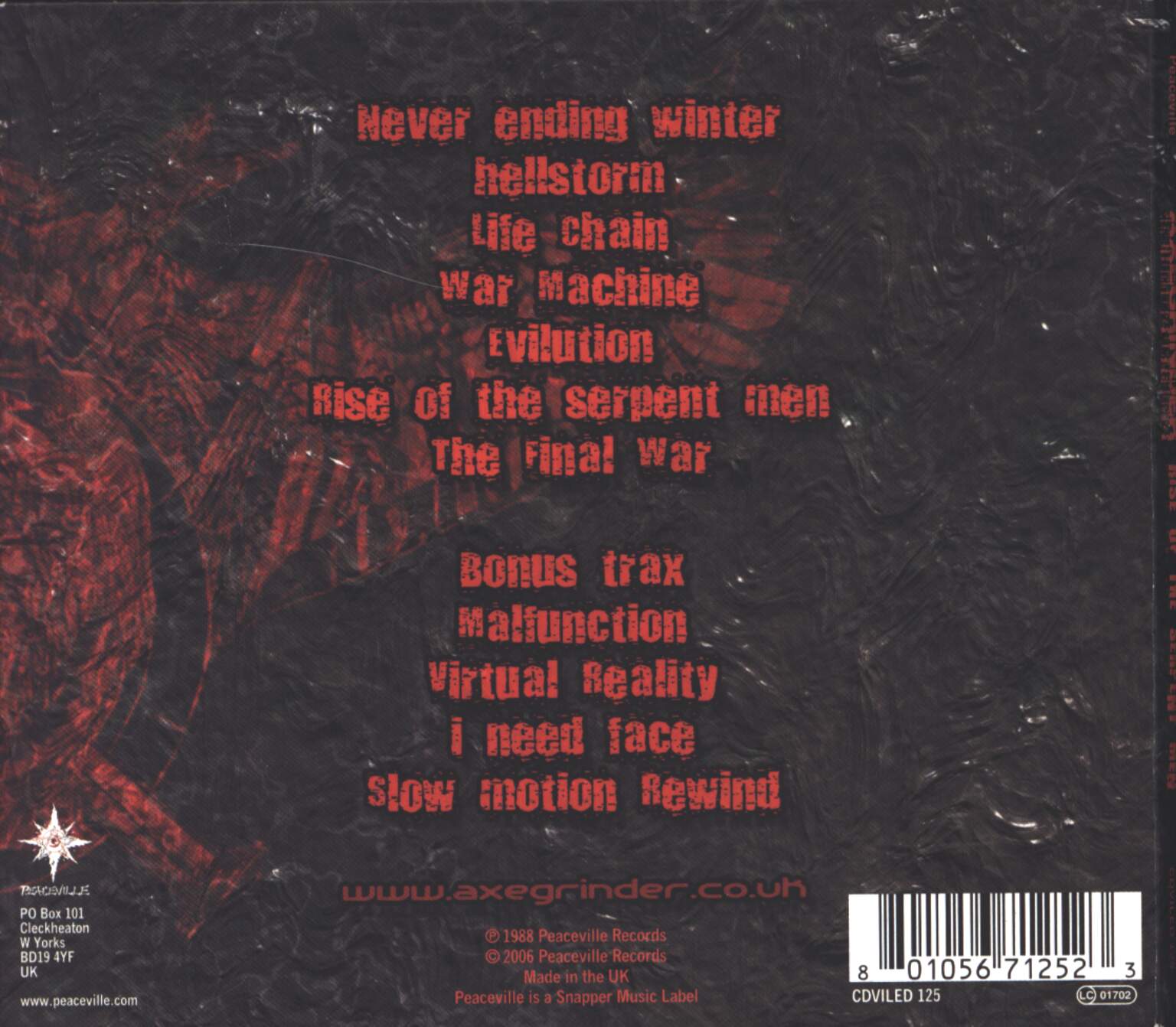 Axegrinder: Rise Of The Serpent Men, 1×CD