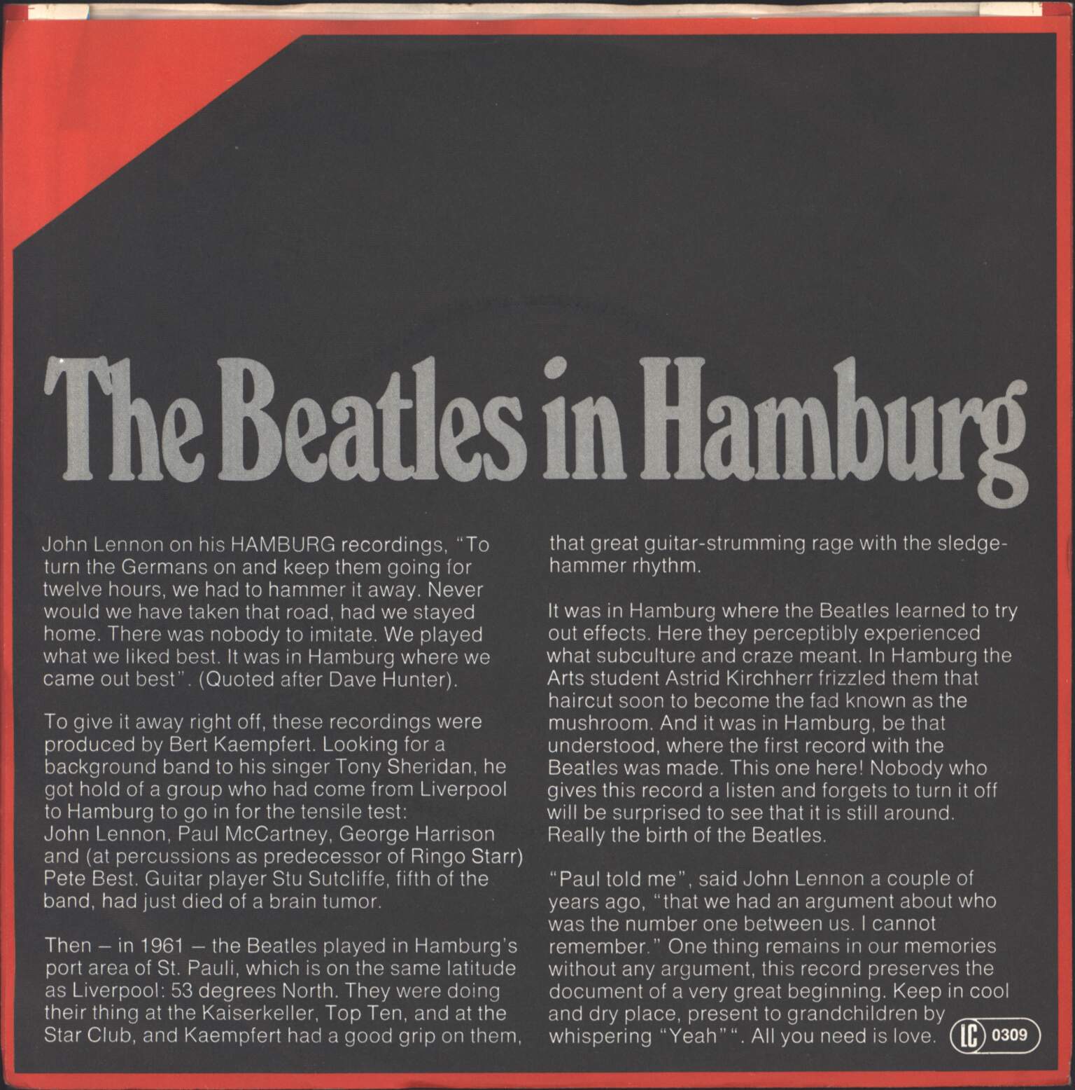 The Beatles: First Recording Of The Beatles, 1×7" Single (Vinyl)
