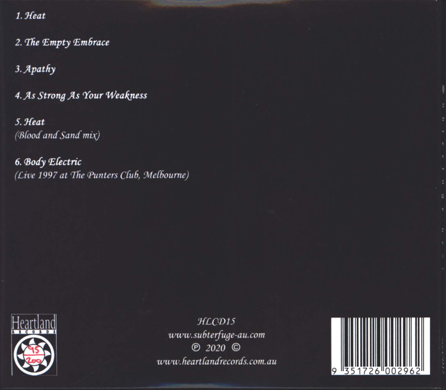 Subterfuge: Heat, 1×Mini CD