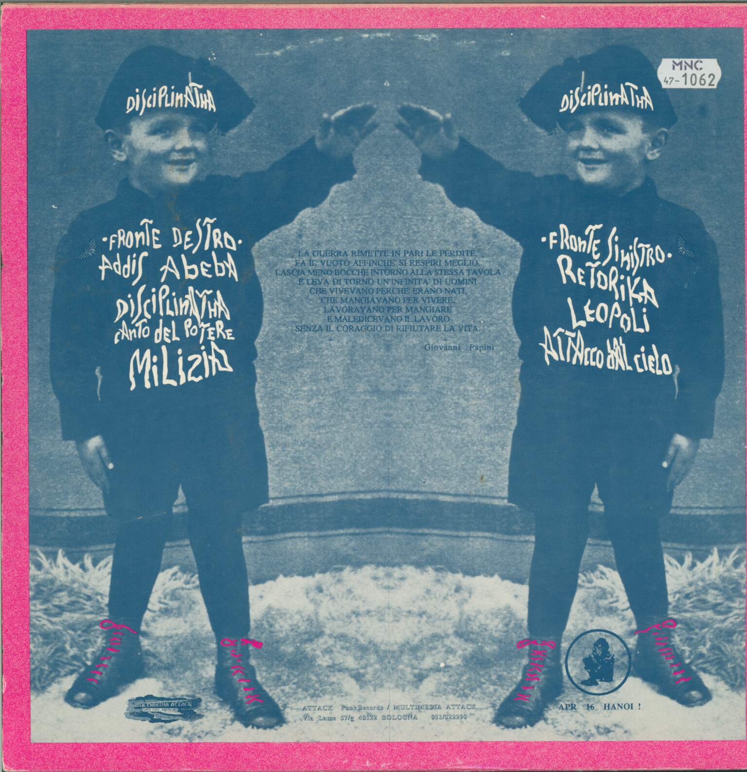 Disciplinatha: Abbiamo Pazientato 40 Anni: Ora Basta!, 1×LP (Vinyl)