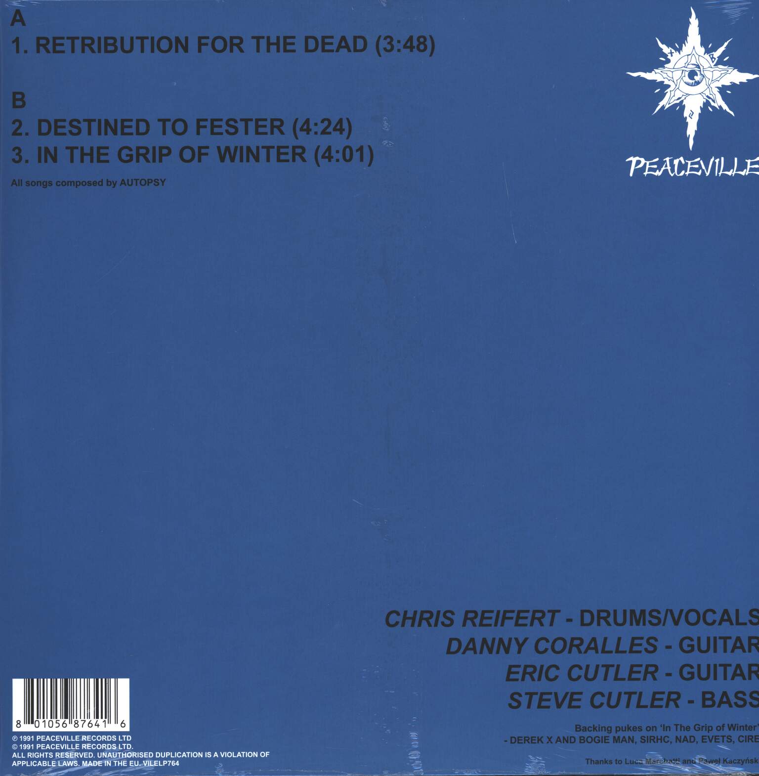 Autopsy: Retribution For The Dead, 1×LP (Vinyl)