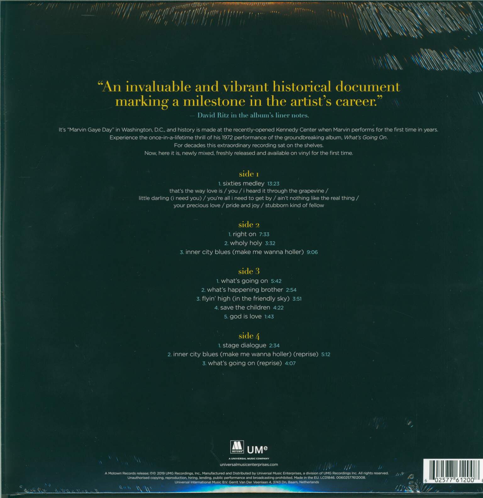Marvin Gaye: What's Going On Live, 2×LP (Vinyl)
