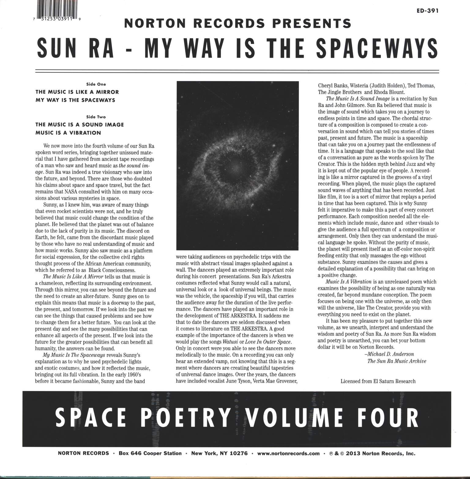 The Sun Ra Arkestra: My Way Is The Spaceways, 1×LP (Vinyl)