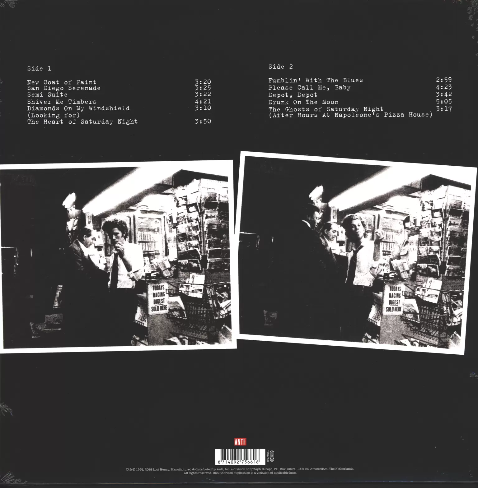 Tom Waits: The Heart Of Saturday Night, 1×LP (Vinyl)