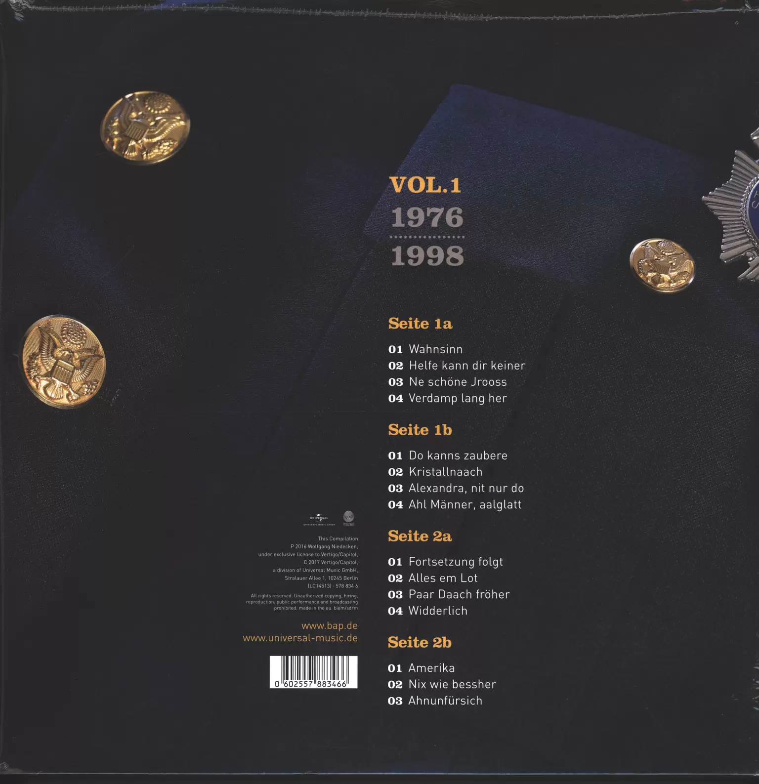 BAP: Die Beliebtesten Lieder Vol.1 1976 - 1998, 2×LP (Vinyl)