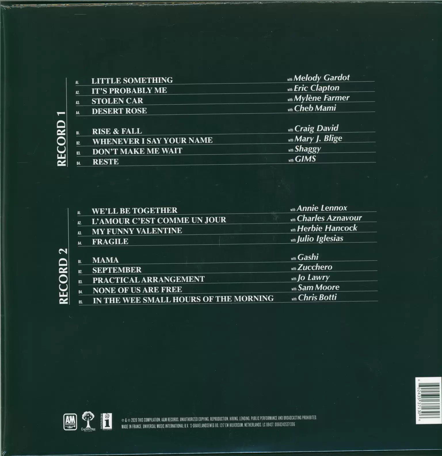 Sting: Duets, 2×LP (Vinyl)