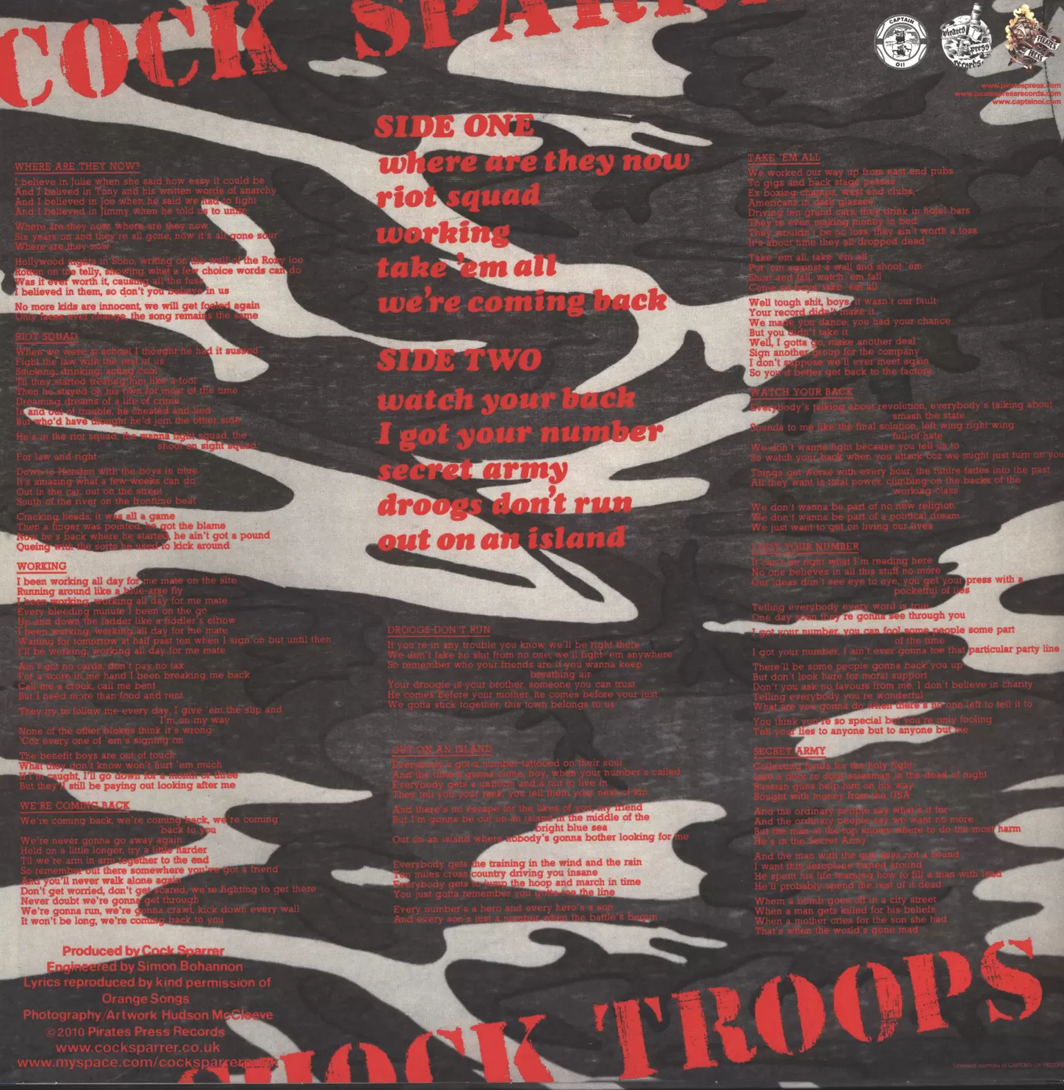 Cock Sparrer: Shock Troops, 1×LP (Vinyl)