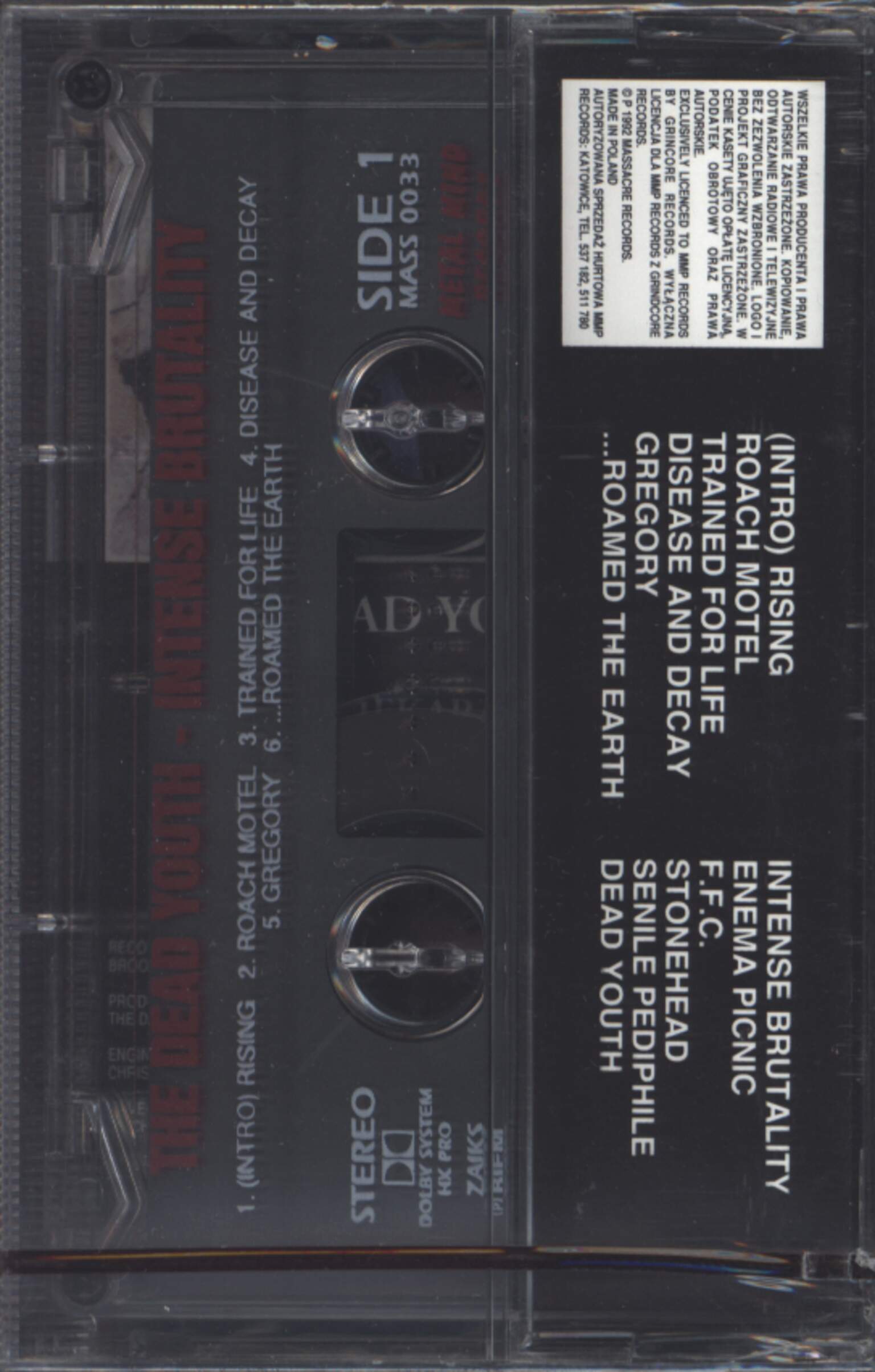 The Dead Youth: Intense Brutality, 1×Tape