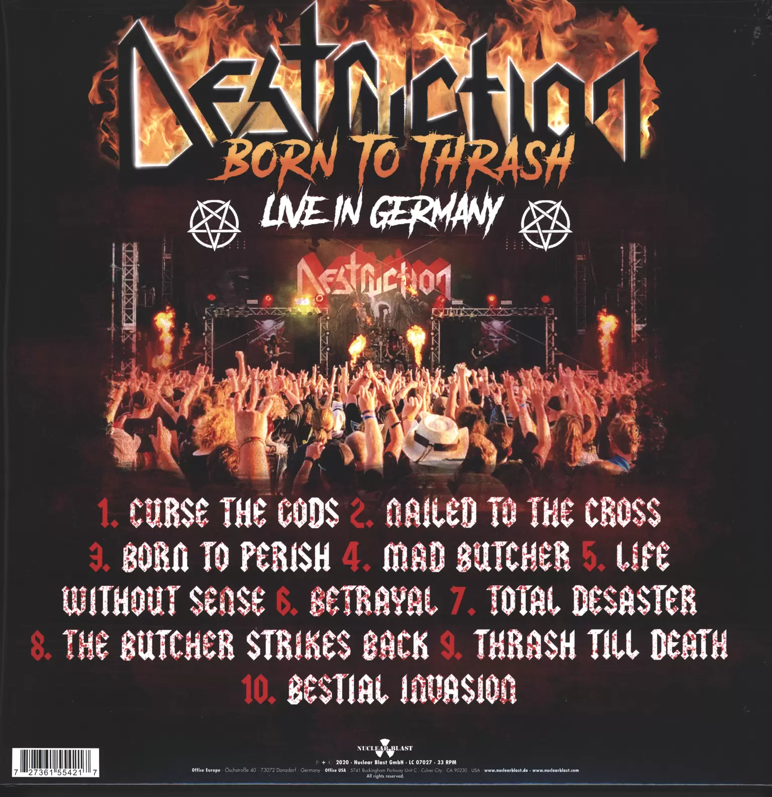 Destruction: Born To Thrash (Live In Germany), 2×LP (Vinyl)