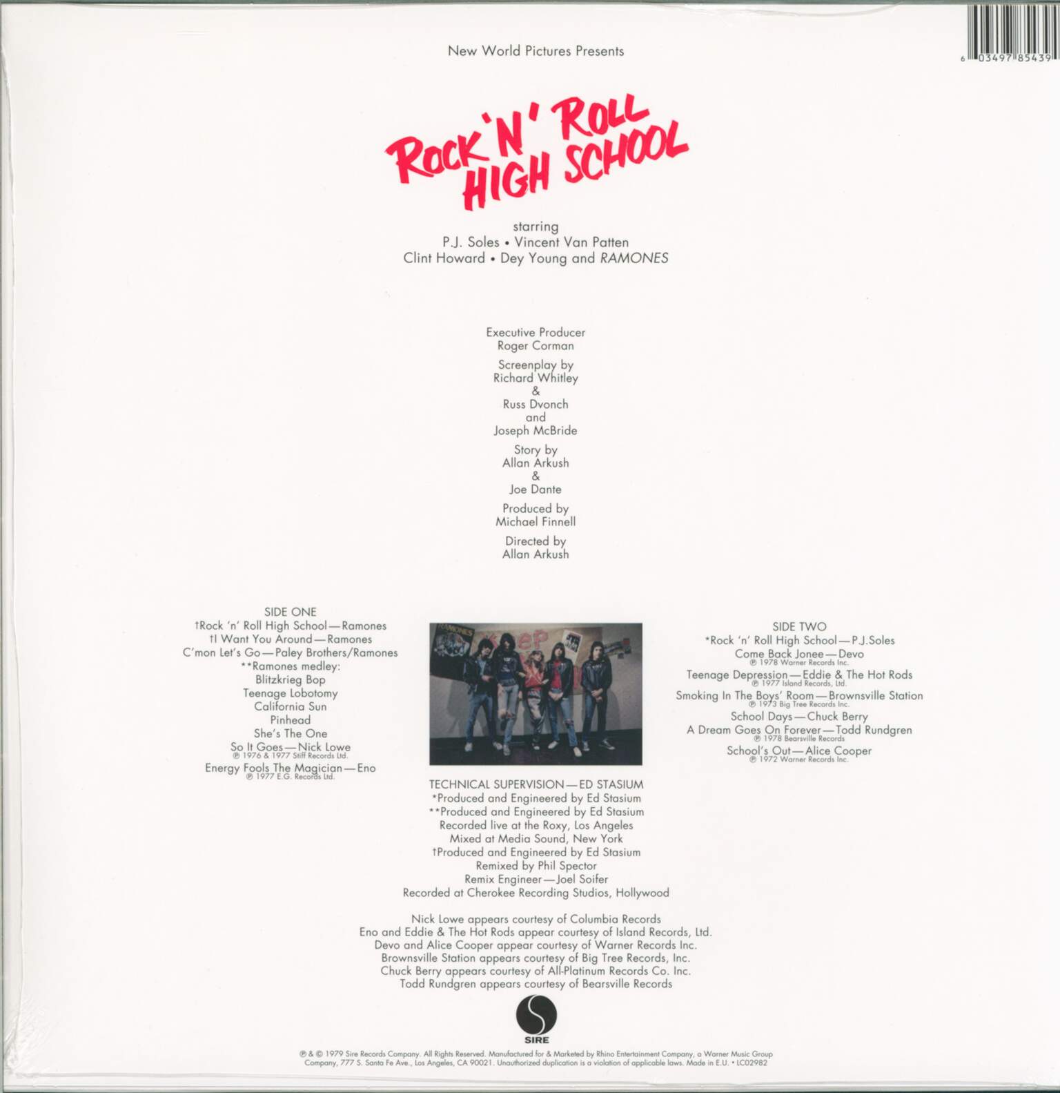 Various: Rock 'N' Roll High School (Music From The Original Motion Picture Soundtrack), 1×LP (Vinyl)
