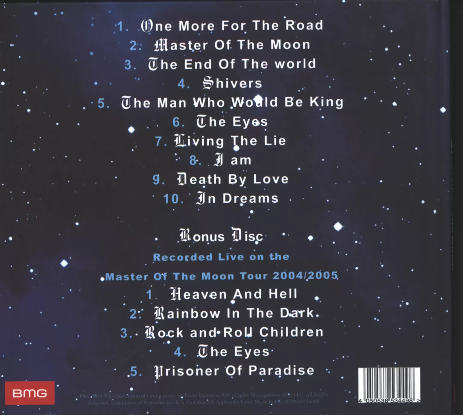 Dio: Master Of The Moon, 2×CD