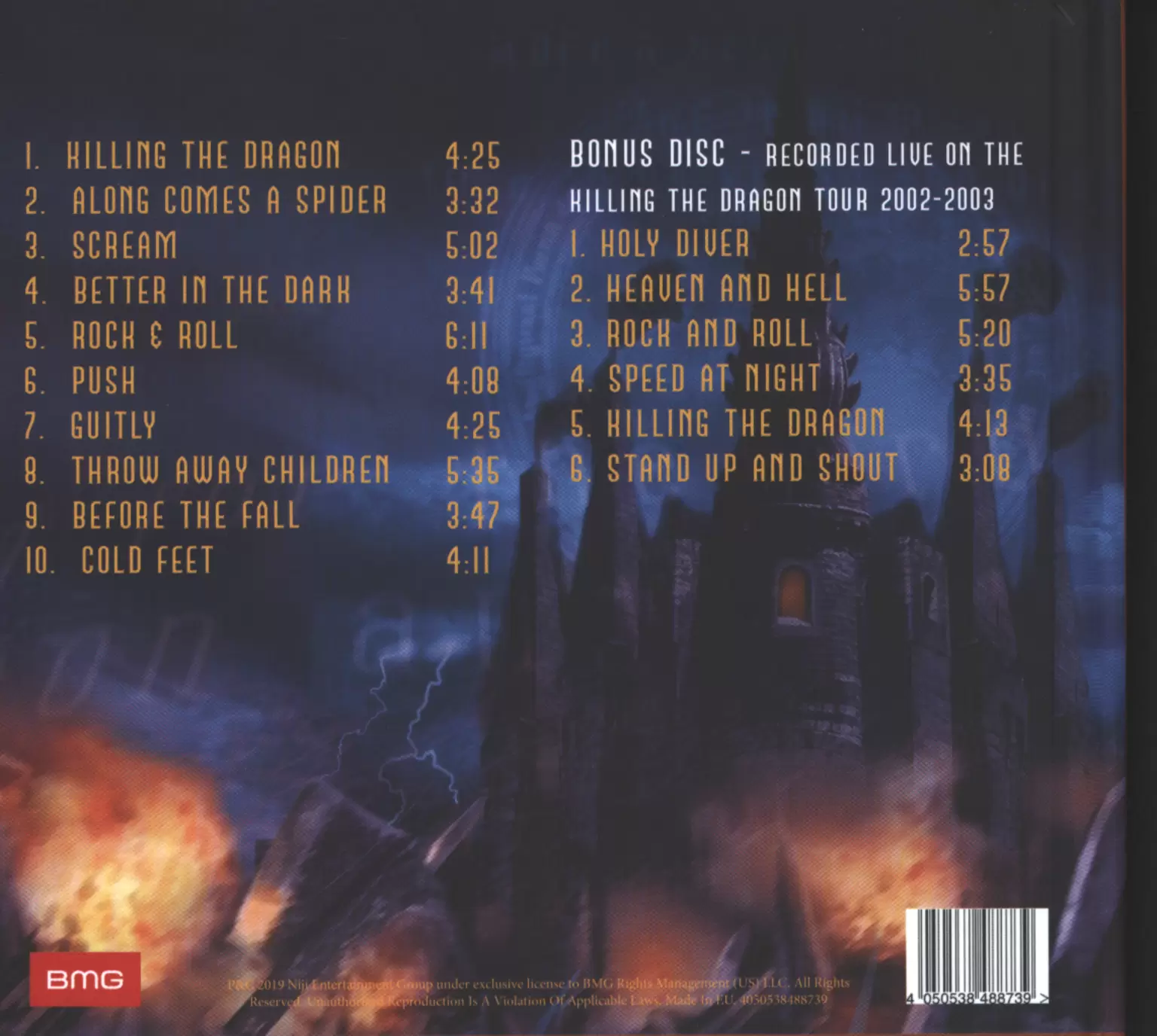 Dio: Killing The Dragon, 2×CD