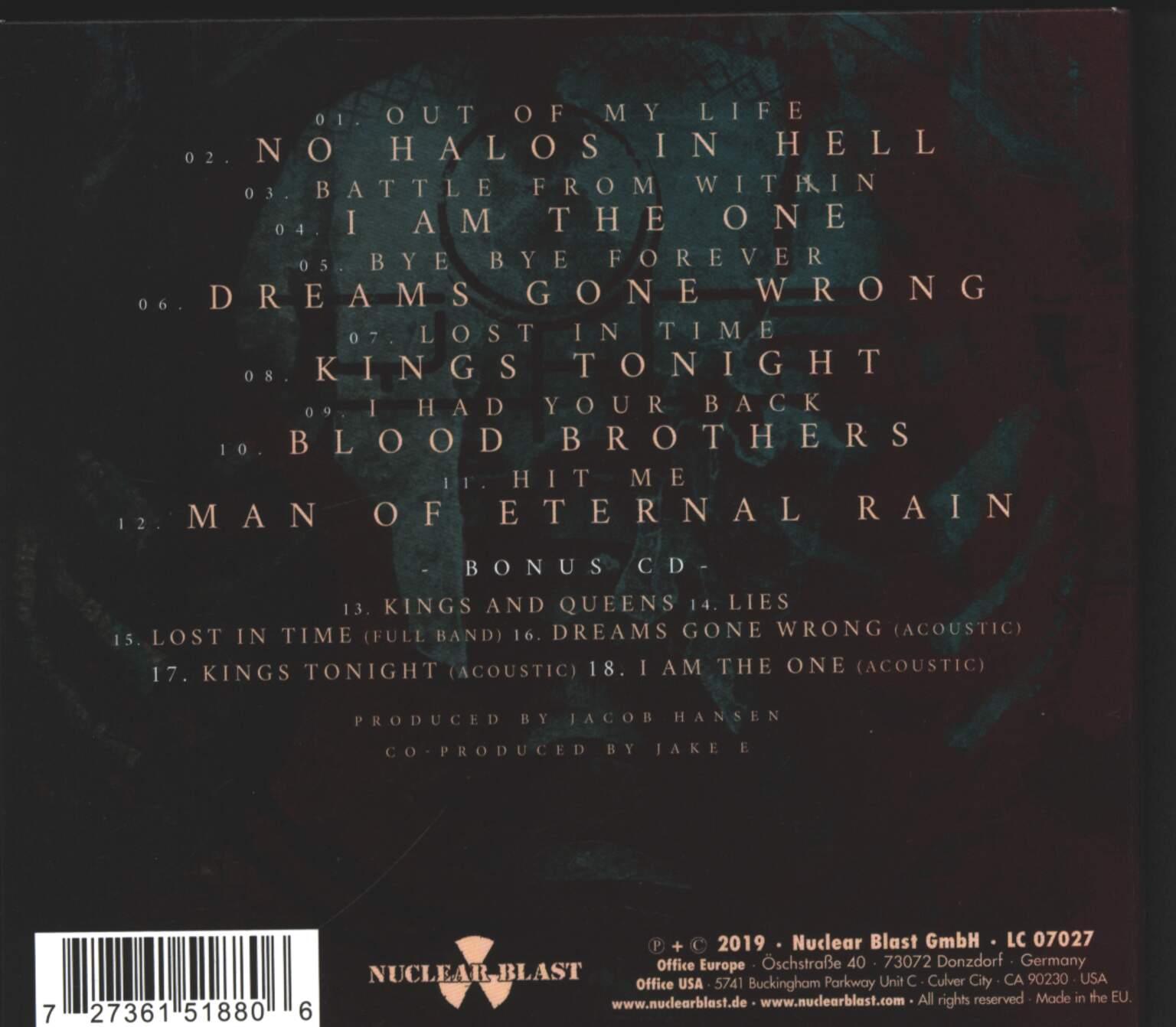 Cyhra: No Halos In Hell, 2×CD