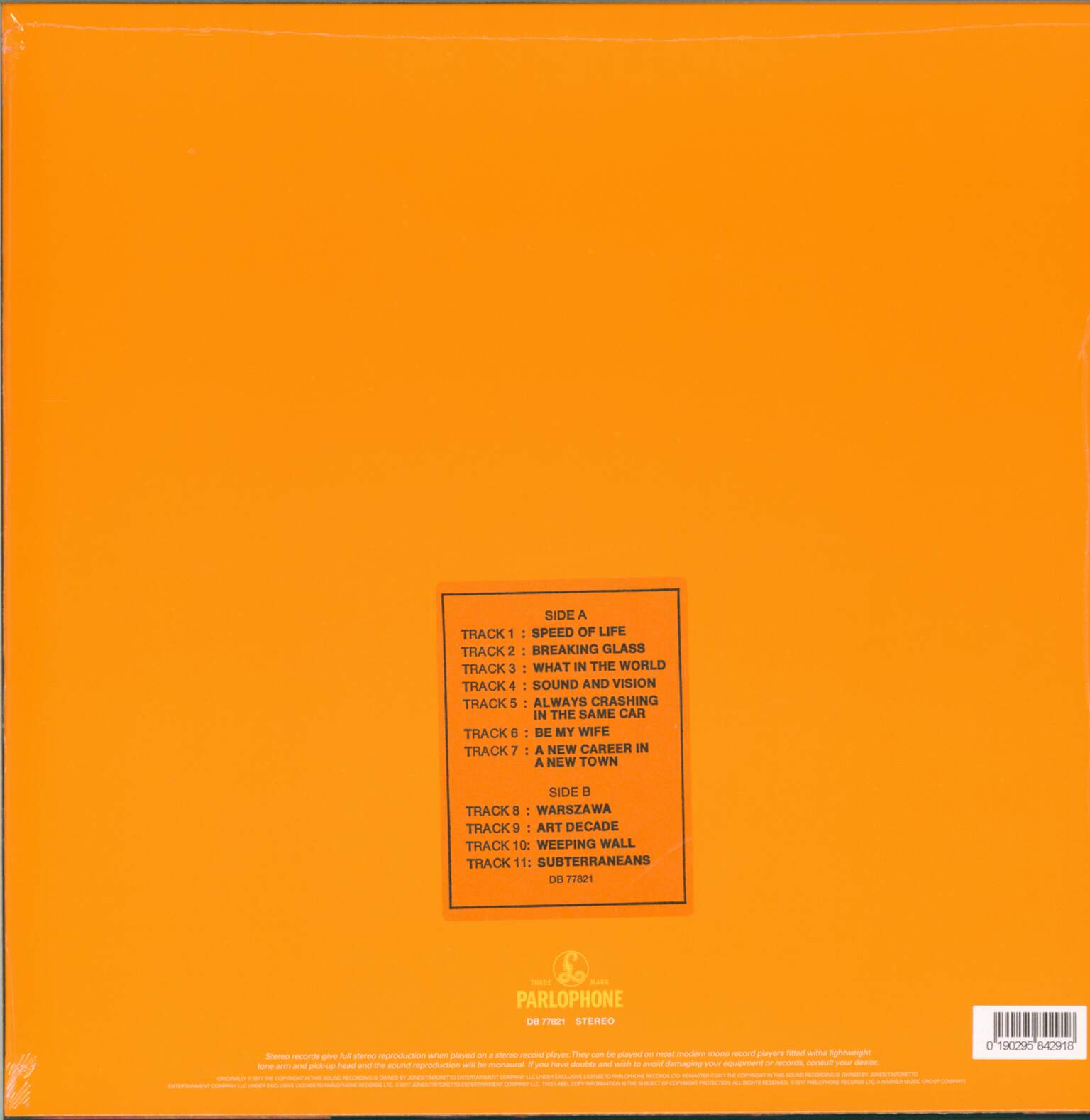 David Bowie: Low, 1×LP (Vinyl)