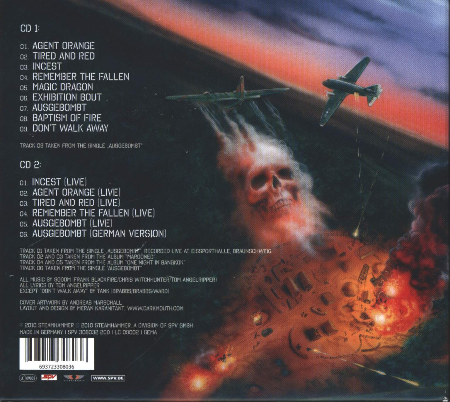 Sodom: Agent Orange, 2×CD
