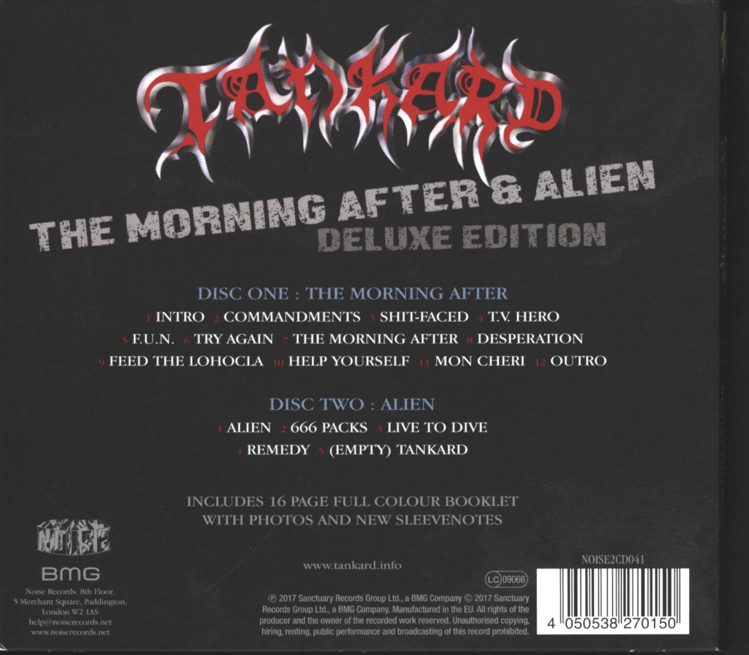 Tankard: The Morning After, 1×CD, 1×Mini CD