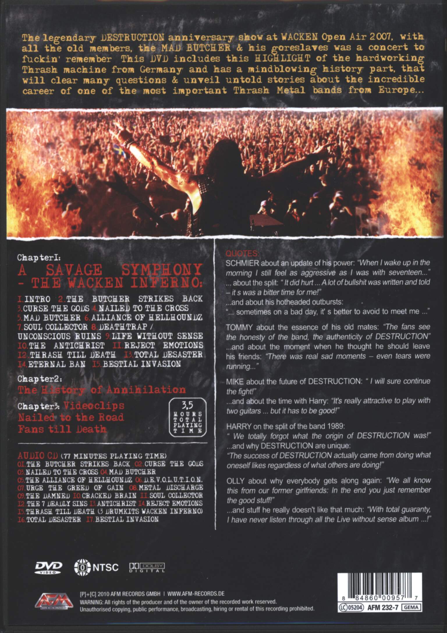 Destruction: A Savage Symphony: The History Of Annihilation, 1×DVD, 1×CD