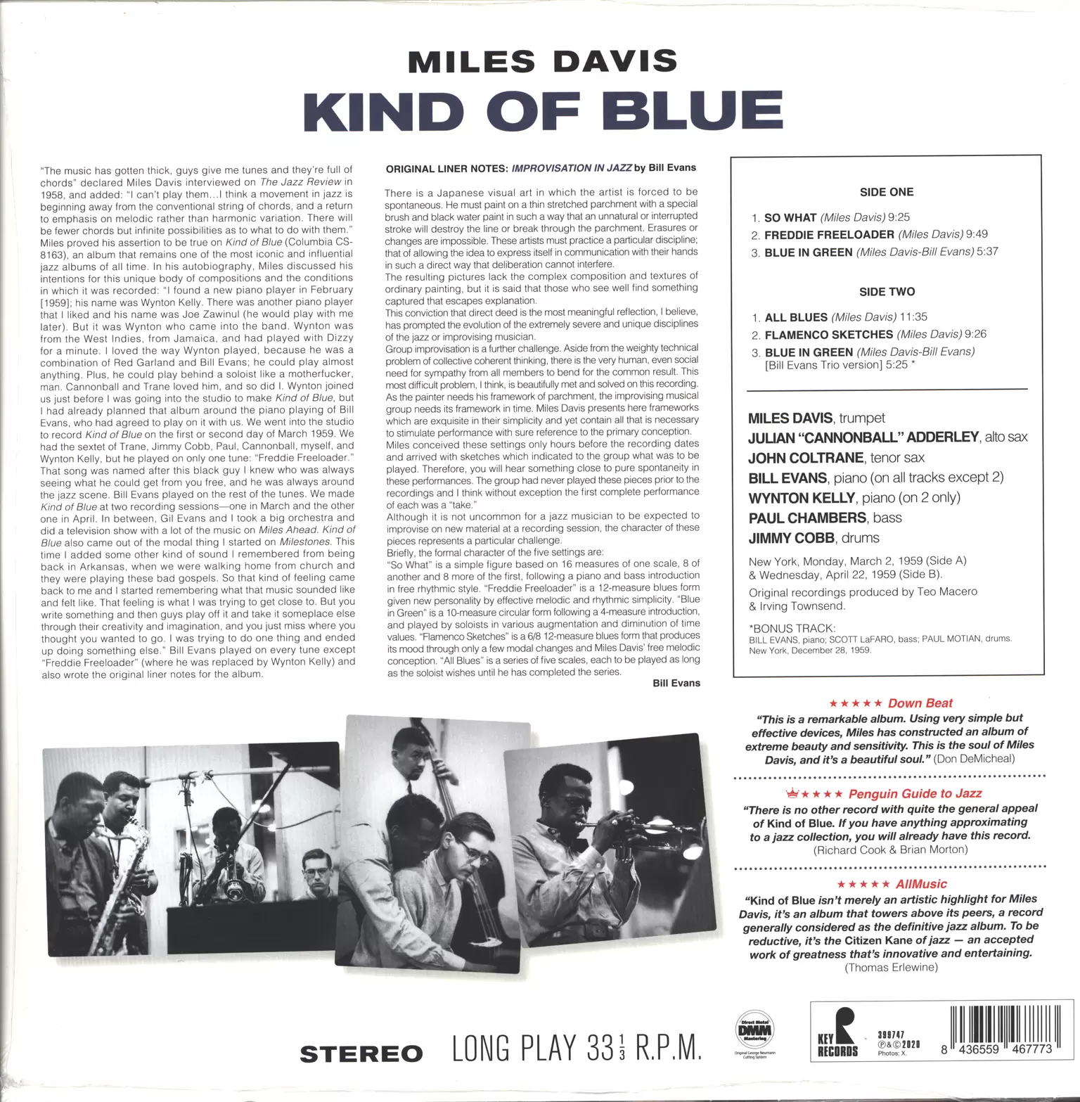 Miles Davis: Kind Of Blue, 1×LP (Vinyl)