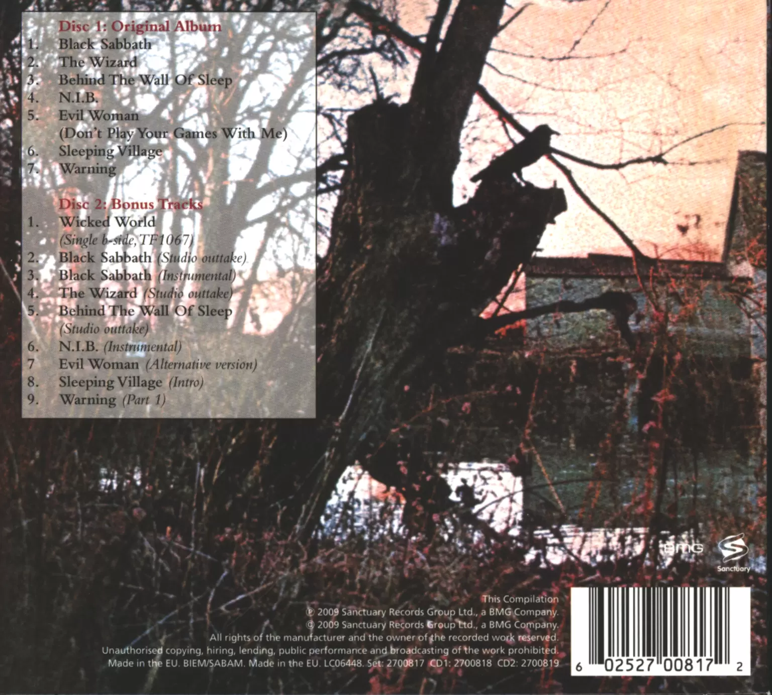 Black Sabbath: Black Sabbath, 2×CD