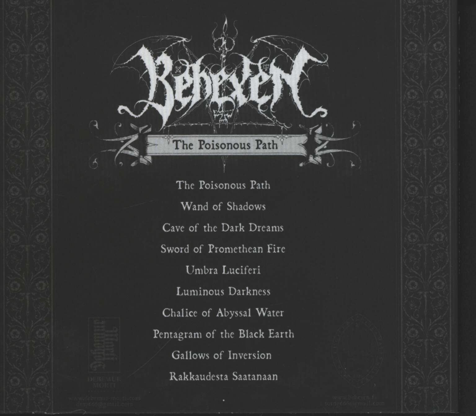 Behexen: The Poisonous Path, 1×CD