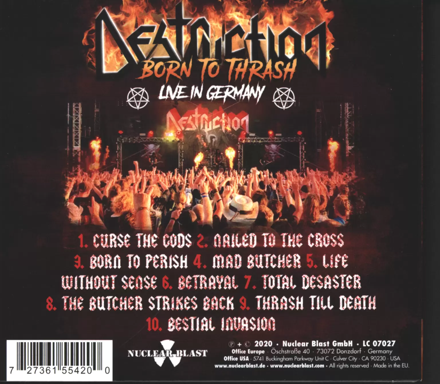 Destruction: Born To Thrash (Live In Germany), 1×CD